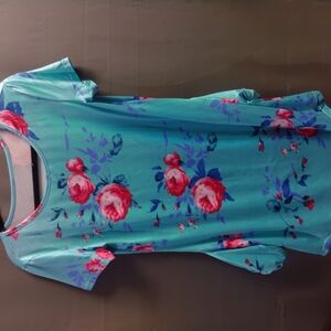 Floral Blue Women's Top
